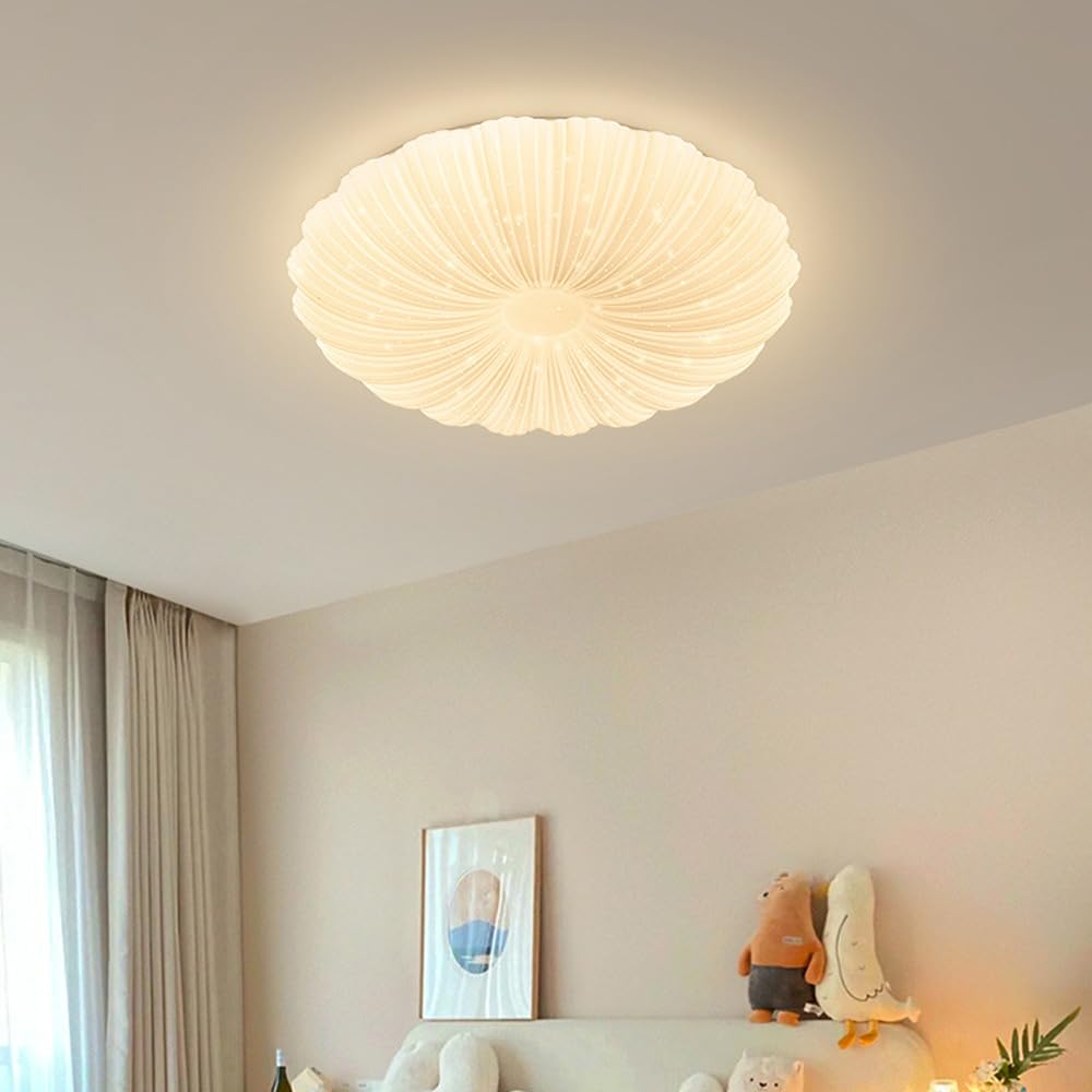Luminosità Regolabile Plafoniera a LED Plafoniera a LED dimmerabile a Forma di Fiore Lampada da soffitto Moderna a Petalo con Montaggio a Incasso con Telecomando Lampadario a soffitto in