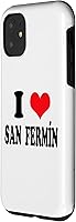 Vista 2 de Funda para iPhone 11 Prendas de España I Heart San Fermín Pamplona