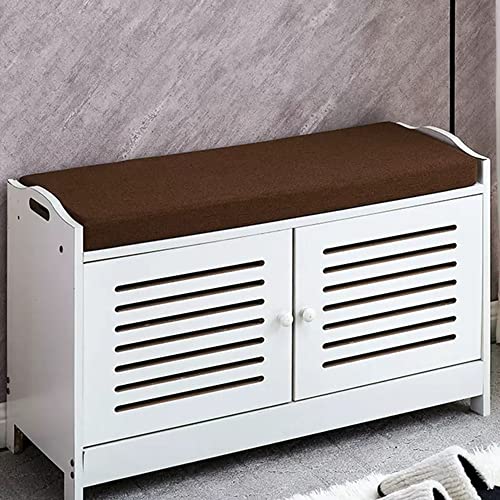 Cojín de banco antideslizante lavable con espuma de alta elasticidad, suave y grueso, para cocina, jardín, ventana, columpio, interior/exterior, 220 x 40 x 5 cm, color marrón oscuro