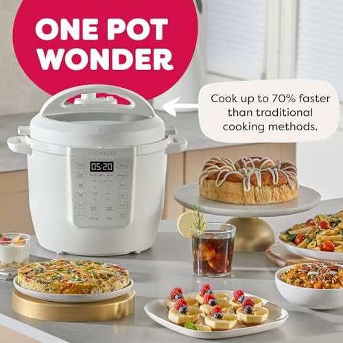 Instant Pot RIO, 7-in-1 Electric Multi-Cooker, PressureCooker, SlowCooker, RiceCooker, Steamer, Sauté, Yogurt Maker, & Warmer, Includes App With Over 800 Recipes, 6 Quart, Sea Salt