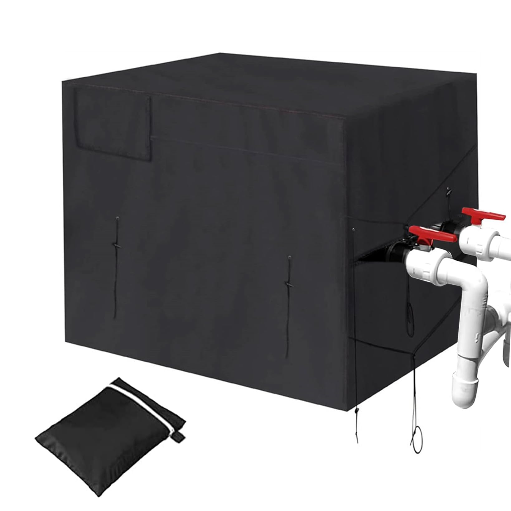 Housse De Protection Pompe à Chaleur Piscine 210D Imperméable - 100,8 X 85,9 X 78 Cm