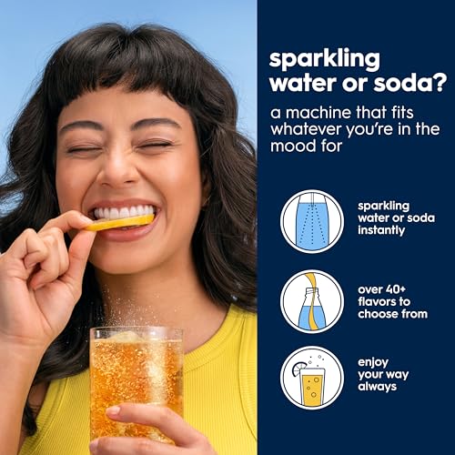 Image of SodaStream - ART Sparkling Water Maker | STARTER KIT | CQC CO2 system | Includes 1x CO2 Cylinder, 1x32 & 1x16 Fl Oz Dishwasher Safe Bottles | Combine with Pepsi Flavors | White