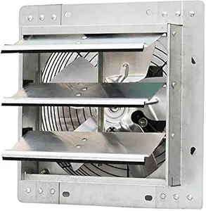 Iliving ILG8SF10V Wall-Mounted Variable Speed Shutter Exhaust Fan (10 Inch, Silver)