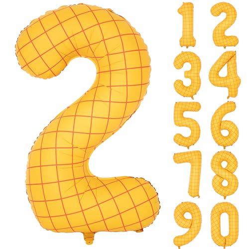 Image of 40 inch Matte Yellow Balloons Toy Inspired Story Theme party Supplies, Number Birthday Decoration, Cowboy Decorations Western, Cowgirl Party Balloon Digital 2