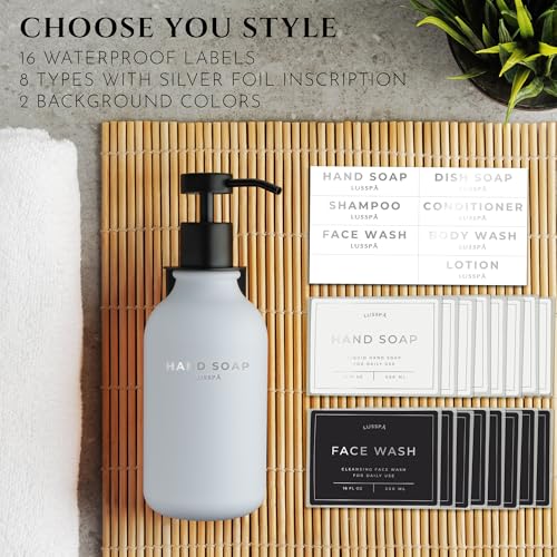Shower Shampoo Dispenser Wall Mounted – Refillable 16.9 oz White Bottle with Stainless Steel Pump & No-Drill Adhesive Holder – Soap Dispenser for Bathroom (1 X White/Black) - image 6