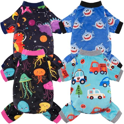 Pijamas para perro 4 pack suave y liviano para recuperación