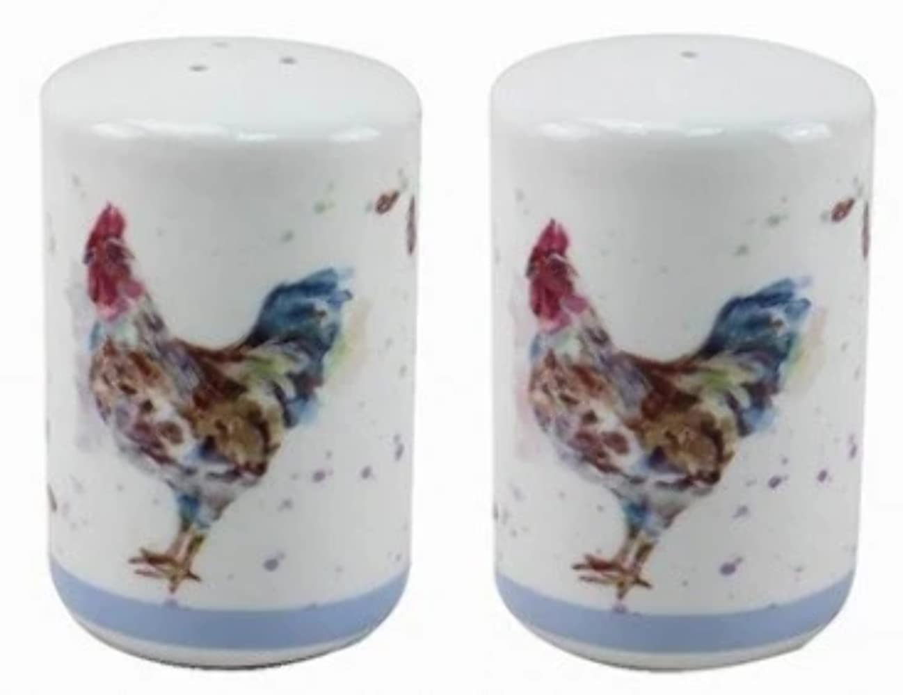 Lesser & Pavey Multicolor 7.3 Cm Fine China/Porcelain Country Cockerel Salt And Pepper Shaker, Multi-Colour