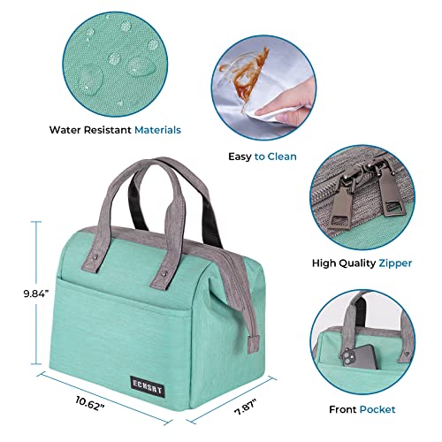 Large Insulated Lunch Bag For Women Men Leakproof Lunch Tote Bags Cooler Bag For Work Travel Adult Thermal Lunch Bags For Office -10L Lunchbox - Mint Green #TOP3