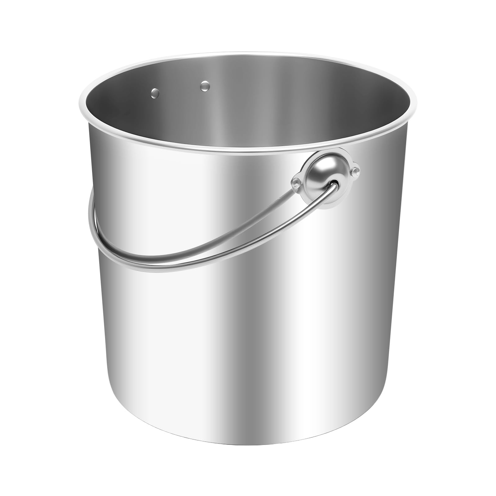 Seau en INOX, Seau de Stockage, Contenant Alimentaire, 20L, avec Couvercle