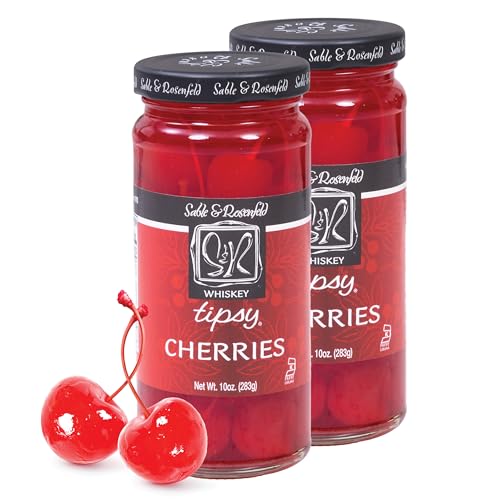 Sable & Rosenfeld Whiskey Tipsy Cherries - 10 Oz (Pack of 2)