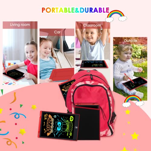 Image of Sunany LCD Writing Tablet Doodle Board, 11 inch Colorful Drawing Tablet, Girls Boys Gifts Toys for 3 4 5 6 7 8 9 Years Old (11 Inches, Red with Case)