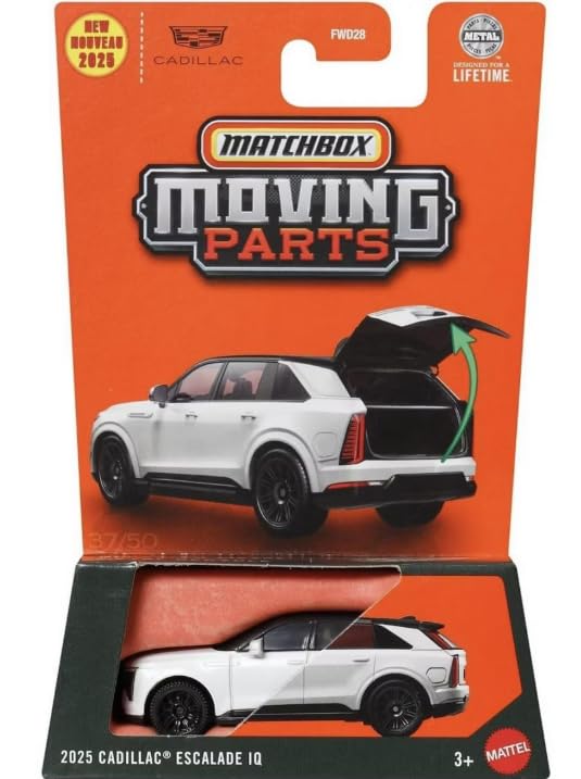Matchbox Moving Parts 2025 Cadillac Escalade IQ Blanco 1:64 miniatura 1