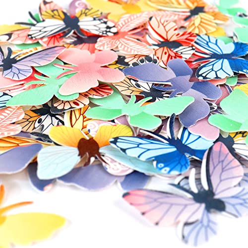 Cyodoos 72Pcs Edible Butterfly Cake Topper, Butterfly Cupcake Toppers, Colorful Wafer Paper Butterfly Cake Decorations For Wedding Birthday Baby Shower Party Supplies Food Decoration #TOP6