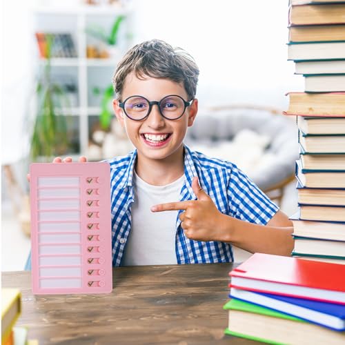 JIANTA 4Pcs Checklist Boards, To Do List Memo To Do Planer 20x12cm Tafel für Kinder ohne Logo oder Schrifte mit 10 Blanko Papier, 2 Buchstaben Aufkleber für Lernplanung Zeitplan