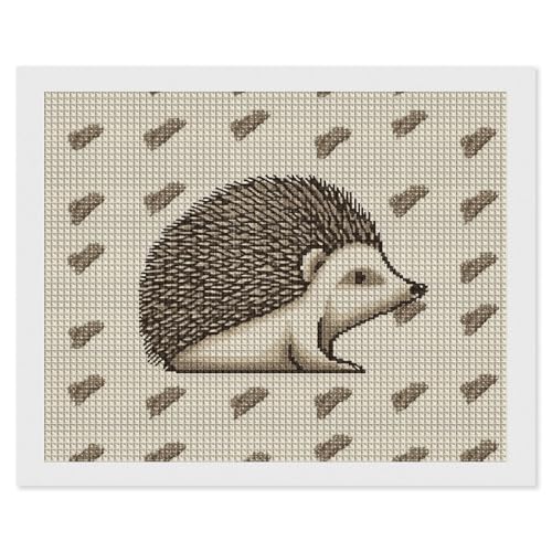 Broderie diamant hérisson 5D carré pour décorer votre salon cocooning