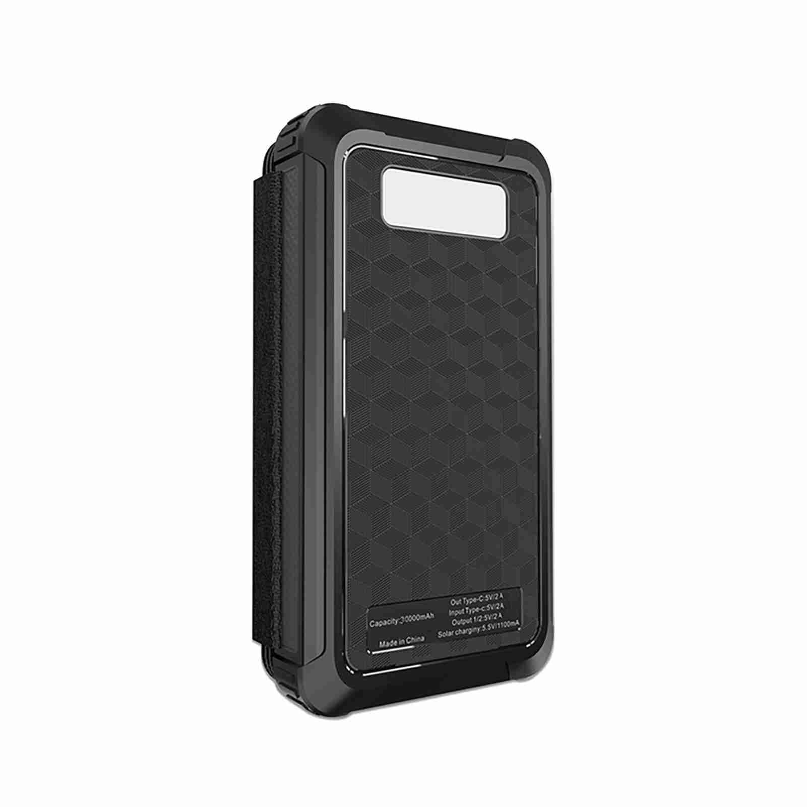 Fdit Caricabatterie Solare Portatile Power Bank 30000mAh Comodo Power Bank Pieghevole Resistente Agli Urti per attività All'aperto, Dimensioni 161 X 83 X 32 Mm