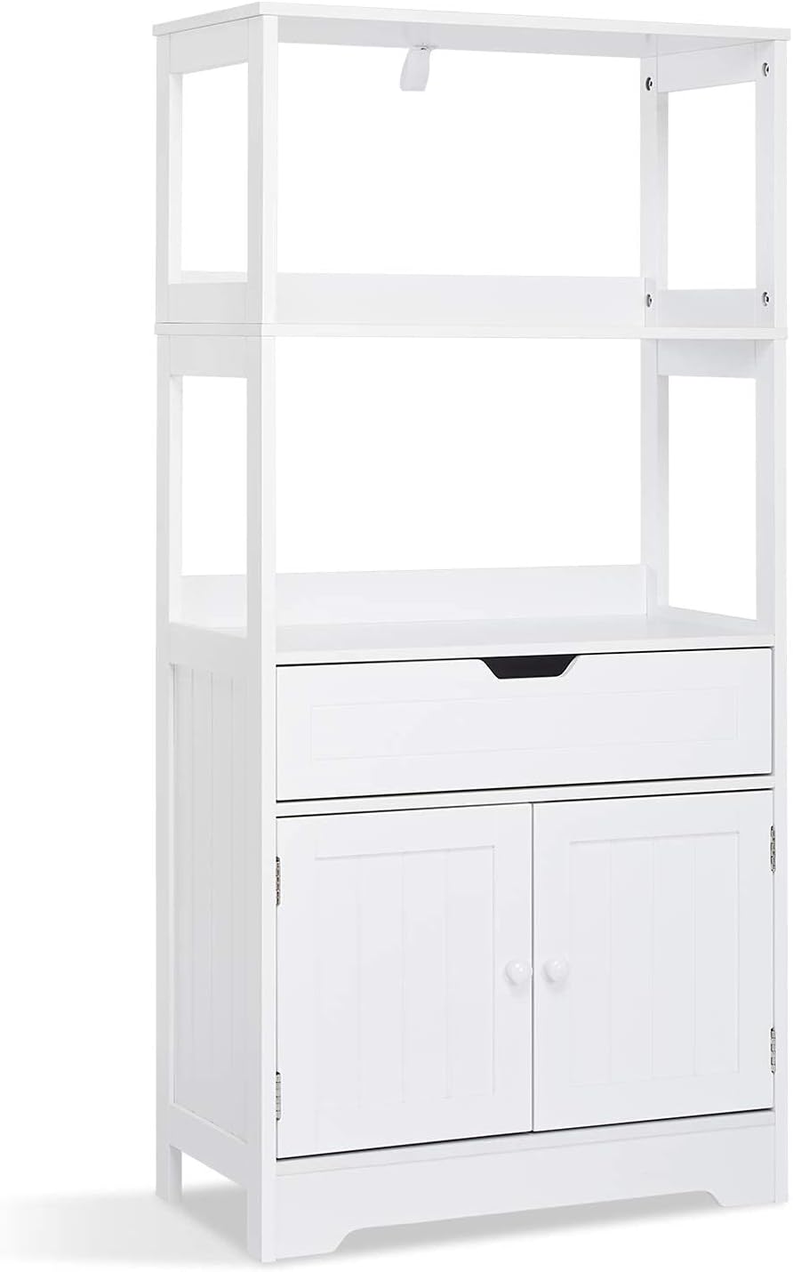 Armoir De Rangement | Armoire De Salle De Bain étroite Avec Roulettes Blanc CFW376185 | Leroy Merlin