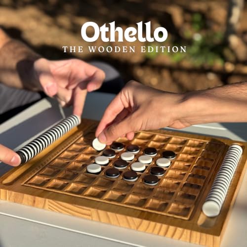 Othello juego de mesa clásico de madera 11.2 pulgadas miniatura 4