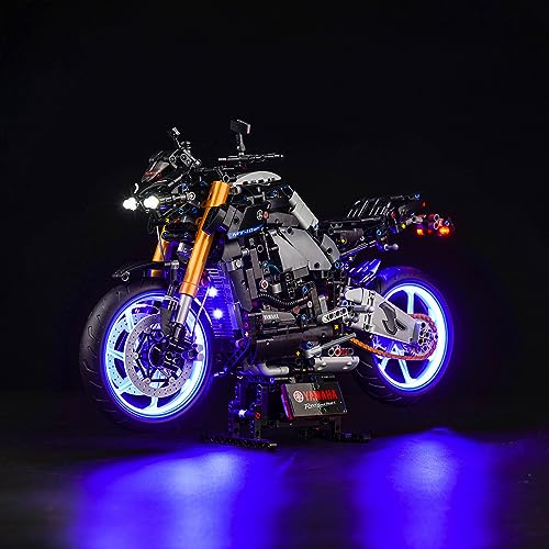 LocoLee LED Light Kit for Lego Yamaha MT-10 SP 42159, 2023 Upgraded Creative Lighting Set Accessories Compatible with Lego 42159 Building Set (Lights Only, No Models)