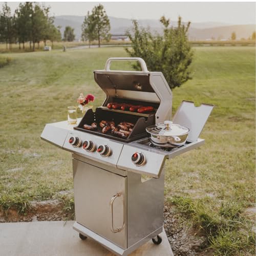 Gas One GP-3030S Gasone Deluxe 3+1 Burner Stainless Steel– Outdoor Cabinet Style With Side Burner - Wheels - High-Temperature Paint Coating Gas Bbq Grill thumb #6