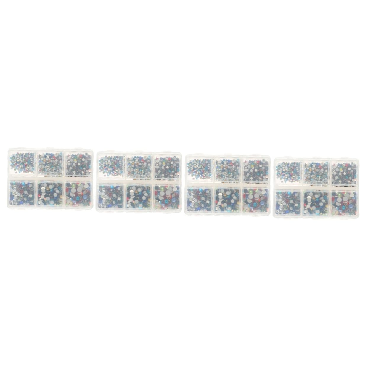 Healvian 4sets Brillantini Per Unghie Kit Decorazioni Nail Art Per Progetti Diy Colori Mix Per Manicure e Creatività Domestica