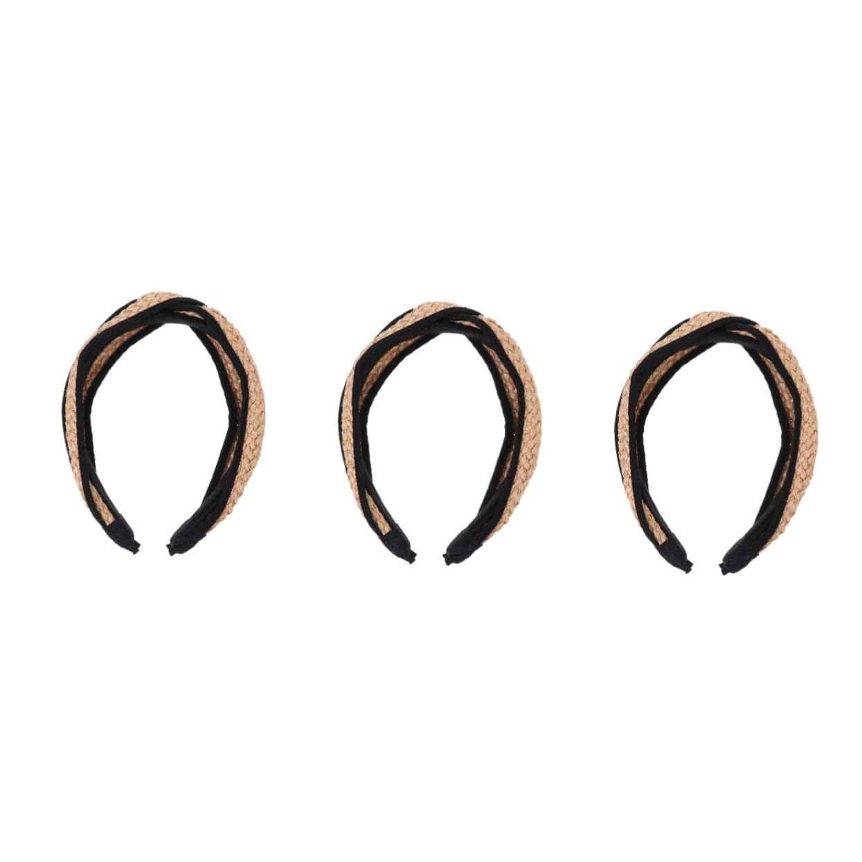 FRCOLOR 3 Piezas Diadema Tejida De Diademas De Niñas De s Con Estilo Para Las Mujeres Lazo De Pelo Trenzado Simple De Vacaciones Anudada Tela