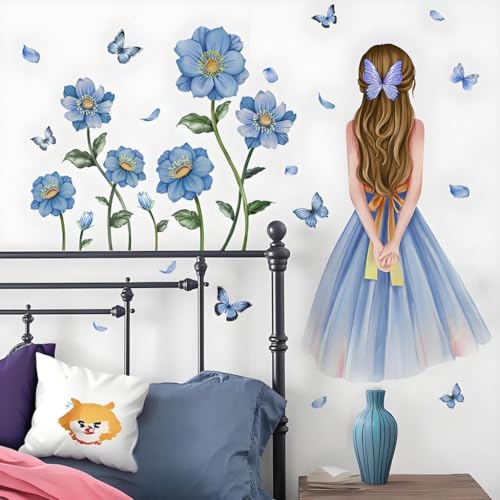 Vinilo Decorativo Mariposa Niña 35x11.8 pulg Impermeable miniatura 2