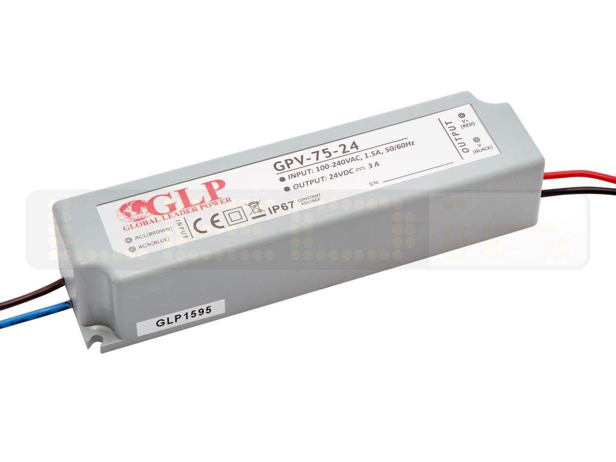 Transformator LED 72 W 3 A 24 V zasilacz sieciowy IP67 wodoszczelny transformator sterownik do o?wietlenia ta?m LED