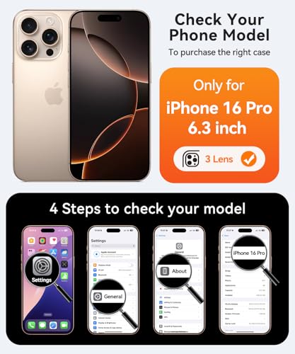 Image of CANSHN Magnetic Compatible with iPhone 16 Pro Case, Upgraded [Full Camera Protection] [Compatible with Magsafe] [Translucent Matte] Shockproof Protective Phone Cover 6.3 Inch - Pinkish Purple