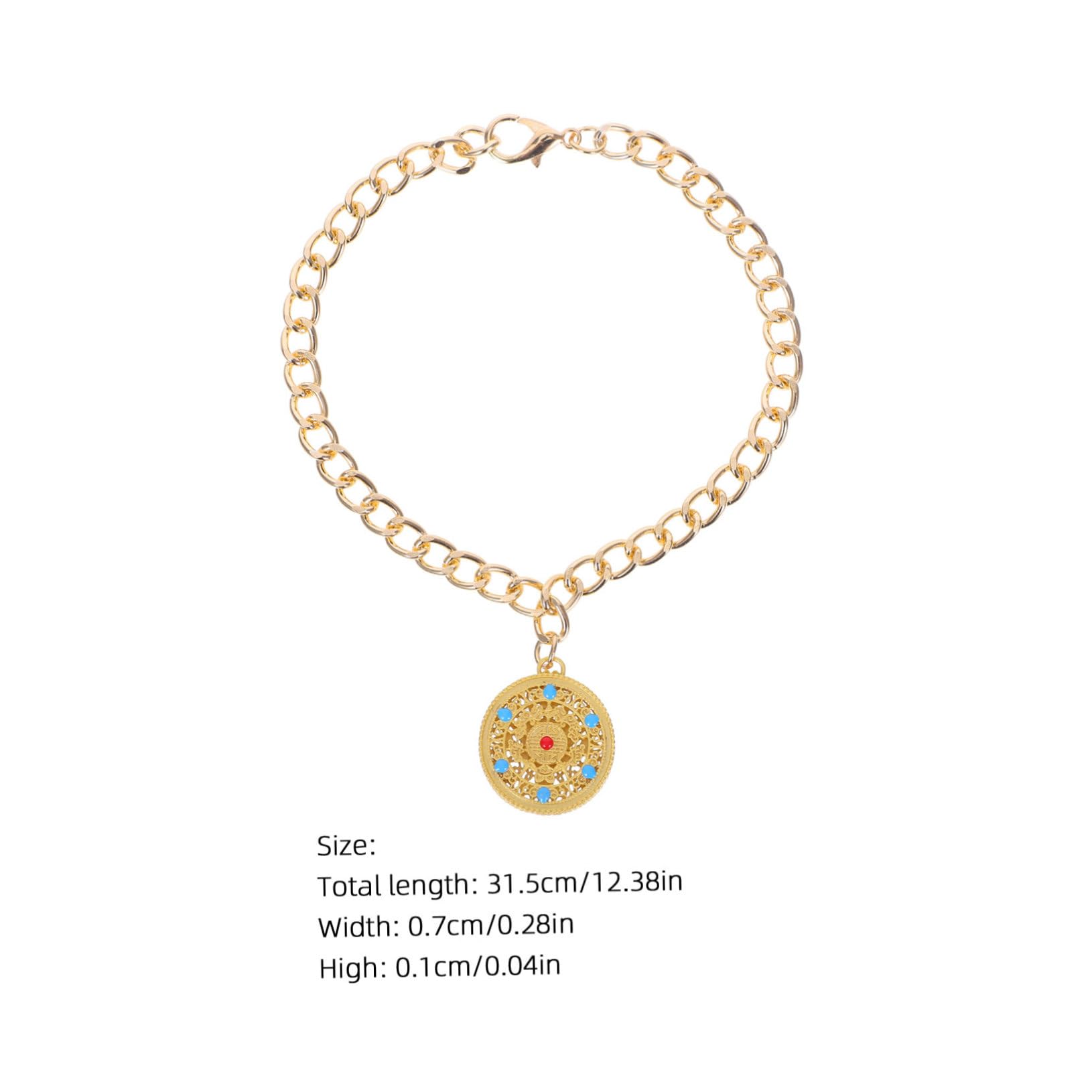 INOOMP Pet Pendant Necklace Dog Cats Necklace Chinese New Year Metal Lock Pendant High Craftsmanship