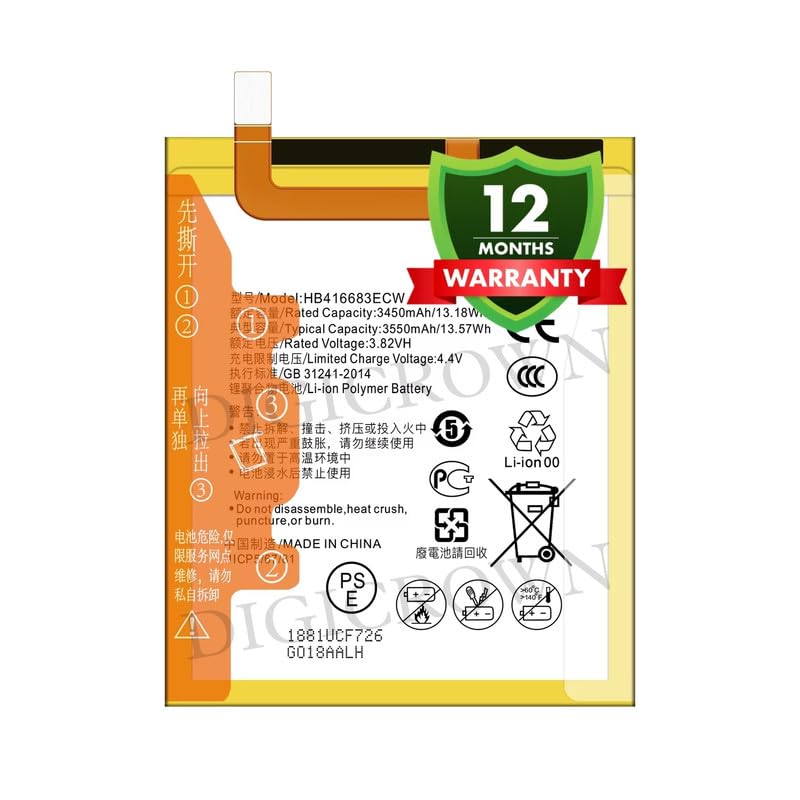 Image of Original HB416683ECW Battery Compatible for Huawei Nexus 6P (H1511, H1512) - (3550mAh) - 1 Year Warranty