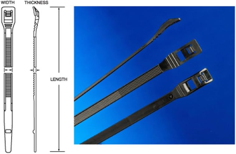 Cobra53112 11-Inch/50-Pound Low Profile UV Zip Ties (Bag of 100)