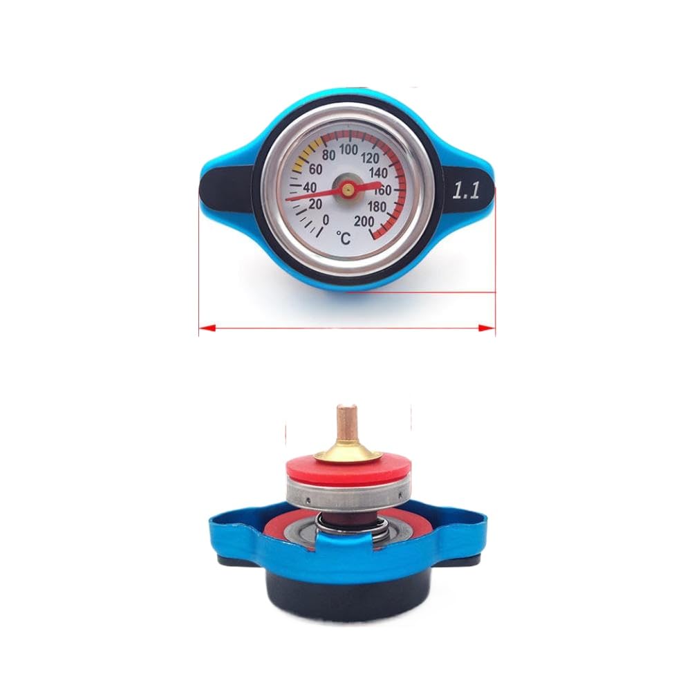 Tapa del radiador Compatible con la pantalla del indicador de temperatura del agua YZF 1,1 Bar cubierta del tanque termostático de la motocicleta del coche