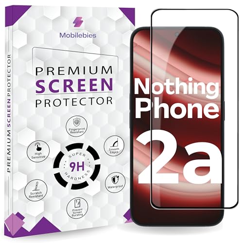 Image of Premium Tempered Glass Screen Protector Guard For Nothing Phone 2A 5G (6.7 Inch, Pack of 1) |HD Clear Edge to Edge Coverage With Easy to installation kit