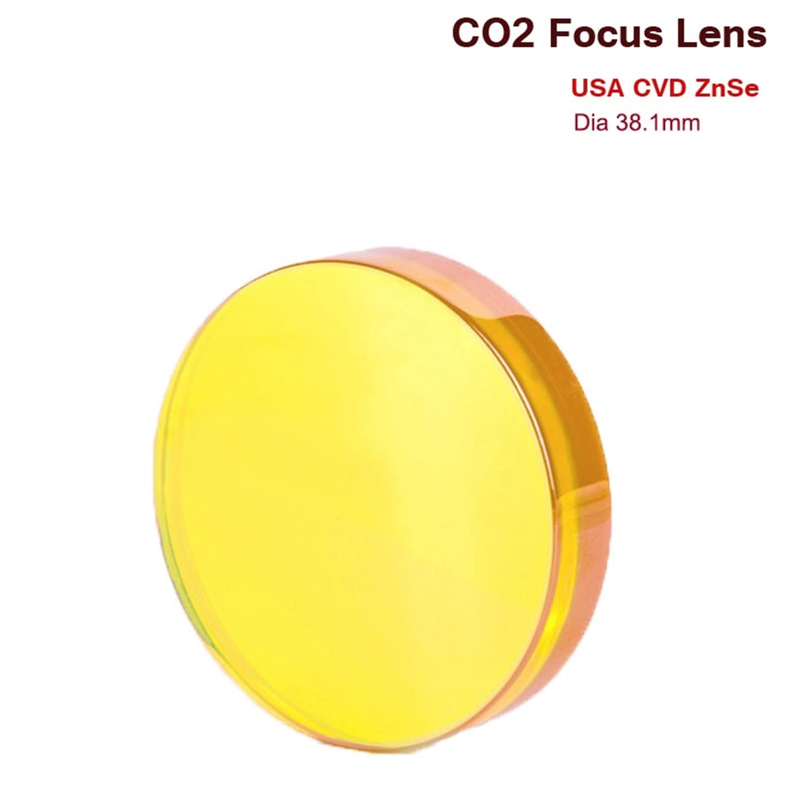 USA CVD ZnSe Lens Dia 38.1mm Focal 2inch Colored Lenses 7.5inch 50.8mm 127mm 190.5mm Laser Collimator Led LEDs Optical Co2(190.5MM_8MM)