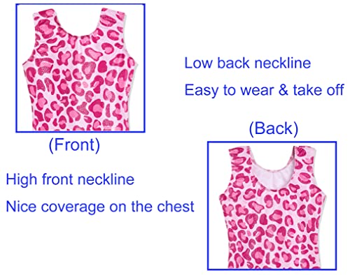 Image of Domusgo Gymnastics Leotards for Girls Sparkly One Piece Biketard Size 1-10Y