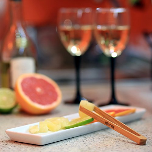 Mr.Art Wood Mini Wooden Appetizer Tongs (Pack of 4), 6" Length - Made in Europe, Lightweight, Easy Grip, 100% Natural One-Piece Ash Wood - Thumbnail 7