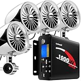 GoHawk TJ4-Q 1000W 4 Channel Amplifier 4' Full Range...