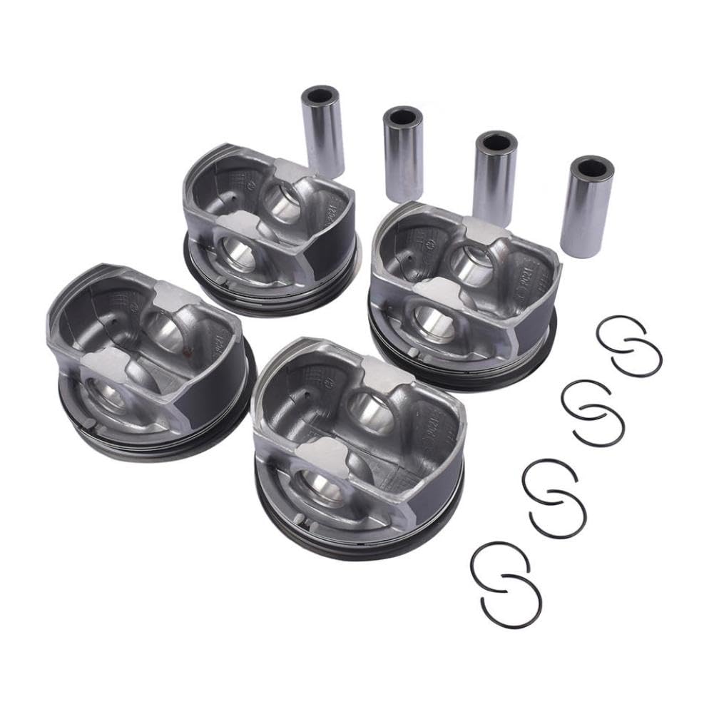 Set pistone e fasce elastiche motore 2.4L confezione da 4 compatibile con parti di motociclette automobilistiche Optima Sonata 2011 2012 2013 per codice articolo 234102G500