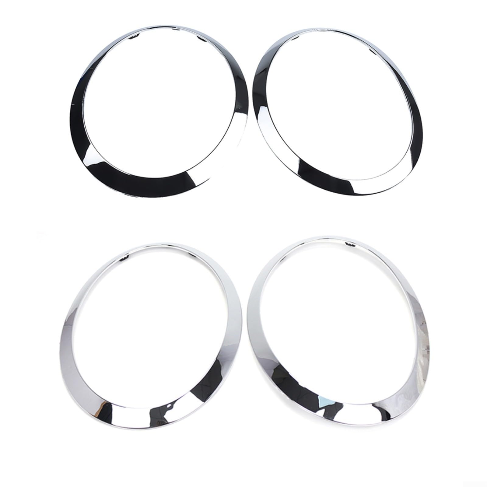Set di coperture per fari esterni in ABS argento per MINI Cooper F55 F56 F57 2014-2024