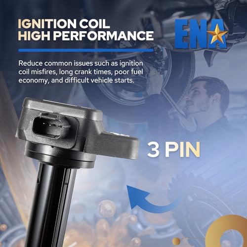 ENA Ignition Coil Pack of 6 for 3.5L 2008 2009 2010 2011 2012 2013 2014 2015 2016 2017 Compatible with Honda Odyssey Accord Crosstour Acura TL RL TSX 3.5 V6 Coils for UF603 IC693 C1624 30520R70A01 by ENA - Image 6