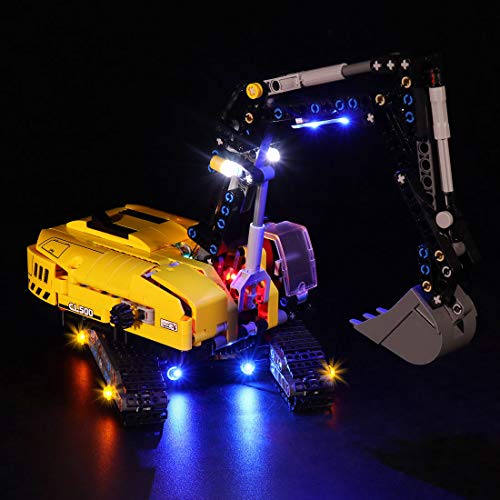 LIND Led Beleuchtungsset für Lego 42121 Technic Hydraulikbagger, Licht Set Kompatibel Mit Lego 42121 Bauset - Nicht… – Bild 4