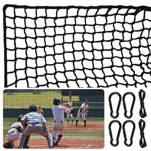 Vomov 10×14.5ft Durable Baseball Softball Backstop Nets,Easy Setup Sports Net with Accessories,Multi-Functional Barrier Net for Backyard, Indoor and Outdoor Baseball Net for Softball Golf Hockey