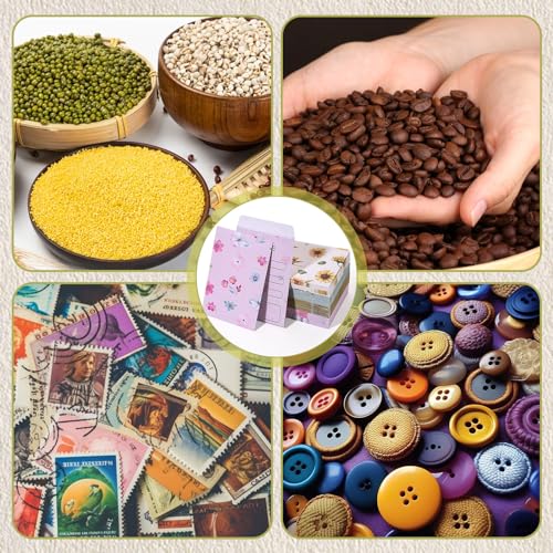 Image of 160 Seed Envelopes, Self-Sealing Seed Storage Packets, 3.15 x 4.72 In | 4 Floral Designs, Labeled Front For Sorting, Easy-Fill Opening, Saliva-Gum Seal, For Flower And Vegetable Seeds
