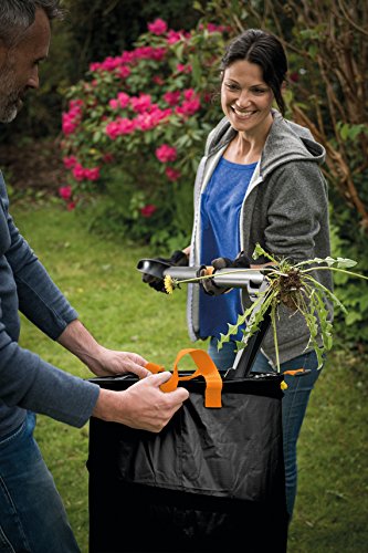 Fiskars Pop-up tuinafvalzak met handvatten, volume: 56 l, zwart/oranje, Solid, 1015646 - Afbeelding 3