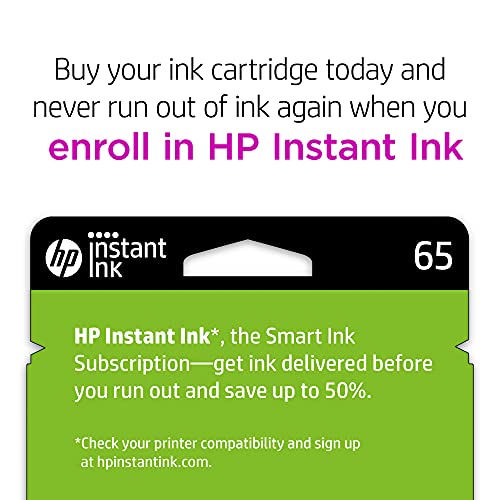 Hp 65 Black/Tri-Color Ink Cartridges (2-Pack) | Works With Hp Amp 100 Series, Hp Deskjet 2600, 3700 Series, Hp Envy 5000 Series | Eligible For Instant Ink | T0A36An #TOP3