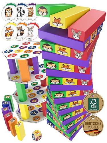 SINNESFUCHS® Entdeckerlernturm - Pädagogisches 7 in 1 Lernspielzeug -...