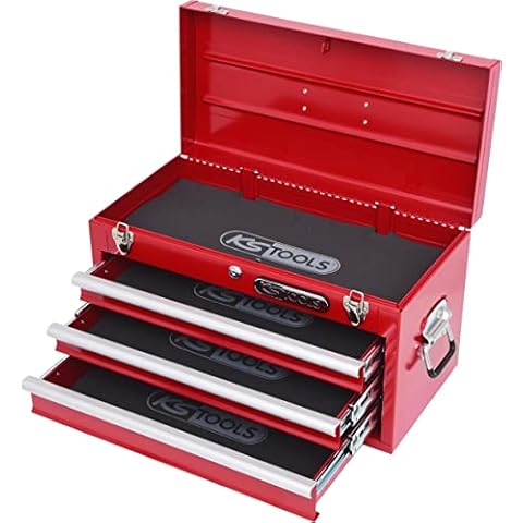 KS Tools 891.0003 Werkzeugtruhe mit 3 Schubladen-rot, L508xH255xB303mm Cover
