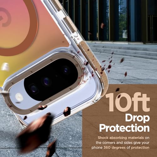 Image of Magnetic Case for Google Pixel 10 /10 Pro [Compatible with Magsafe] [Cute Fashion Fluorescent Design] Shockproof Slim Translucent Matte Case for Pixel 10 /10 Pro 6.3 inch, Desert