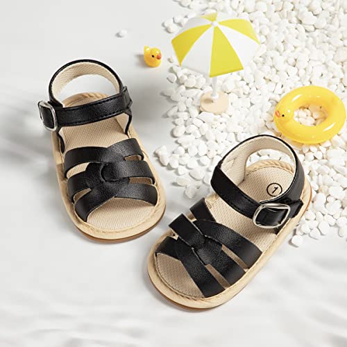 Image of CENCIRILY Infant Baby Girls Boys Sandals Summer Beach Outdoor Bowknot Soft Rubber Sole Toddler Princess Dress Flats Walking Shoes